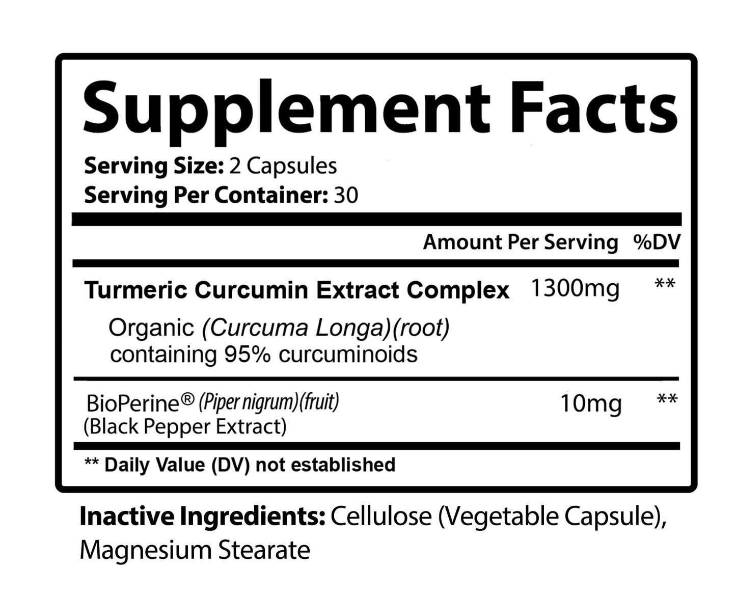 QVN PureNature Turmeric Curcumin